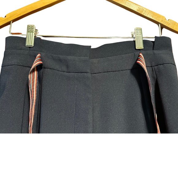Tommy Hilfiger Baggy Navy Slacks with Red White & Blue Tie Belt Size 4 - Picture 7 of 16